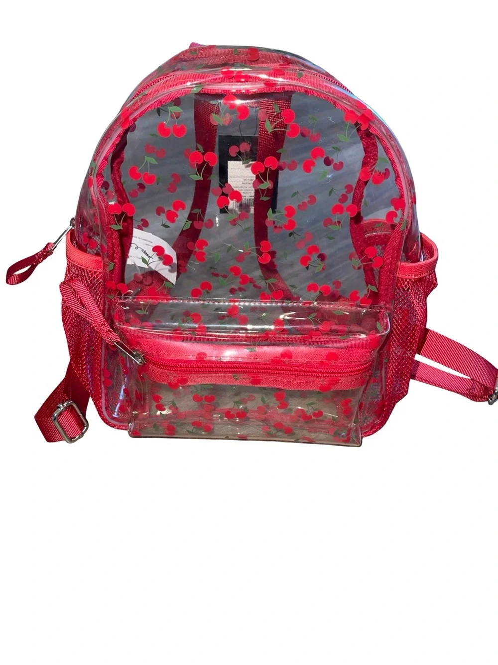 Art Class Target Clear Mini Backpack with Red Cherries - Stadium Approved!
